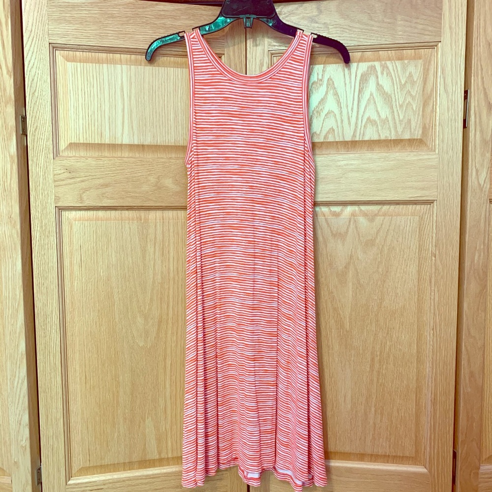 Orange and White Stripped Sundress/Cover Up